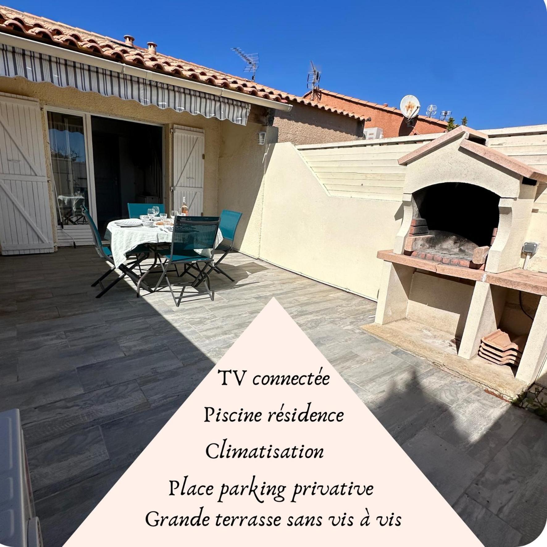 La Discrete Toute Equipee Avec Piscine Gruissan Exterior foto